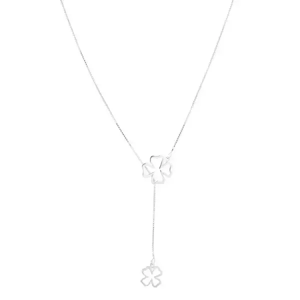 GRAVATINHA PRATA 925 TREVO 70CM