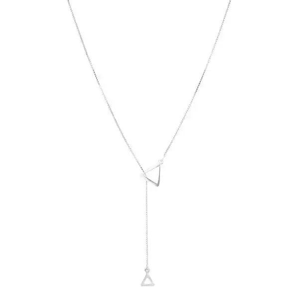 GRAVATINHA PRATA 925 TRIANGULO 70CM