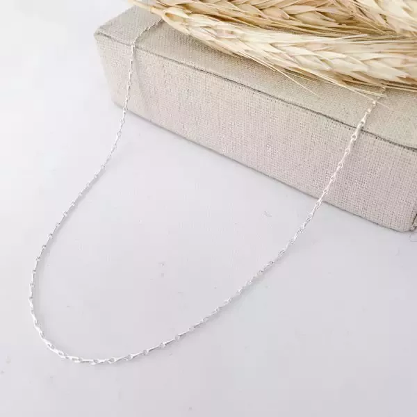 CORRENTE PRATA 925 ELO PORTUGUES GOTA 40CM
