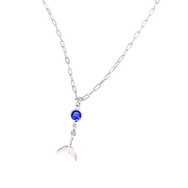 CHOCKER PRATA 925 RABO SEREIA E ZIRCONIA AZUL