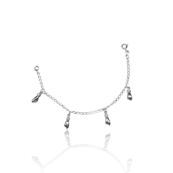PULSEIRA INFANTIL 5 FIGA PRATA 925