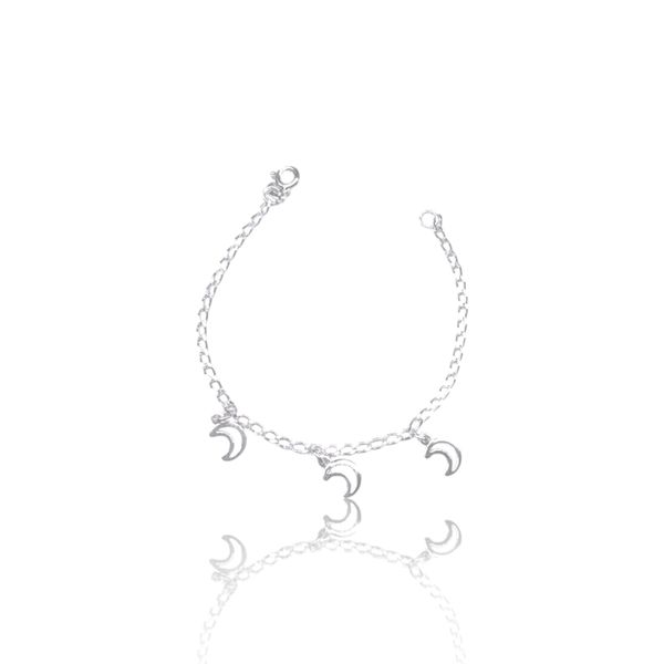 PULSEIRA INFANTIL 3 LUA PRATA 925