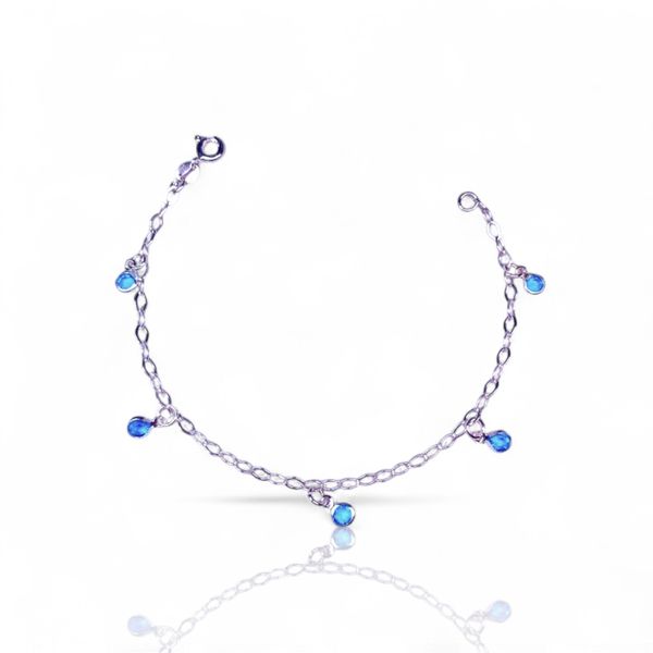 PULSEIRA 5 ZIRCONIA ROSA INGLESA PRATA 925