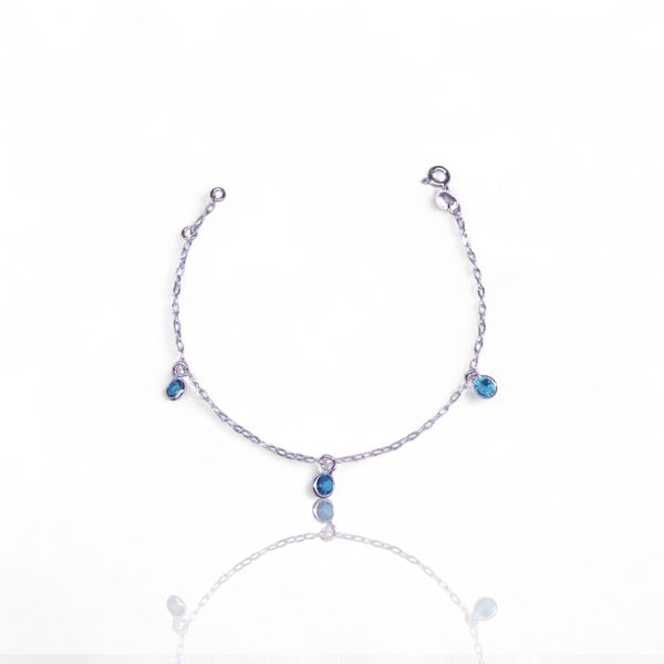 PULSEIRA 3 ZIRCONIA INGLESA VERDE PRATA 925