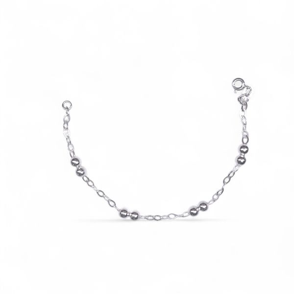 PULSEIRA BOLA DUPLA PRATA 925