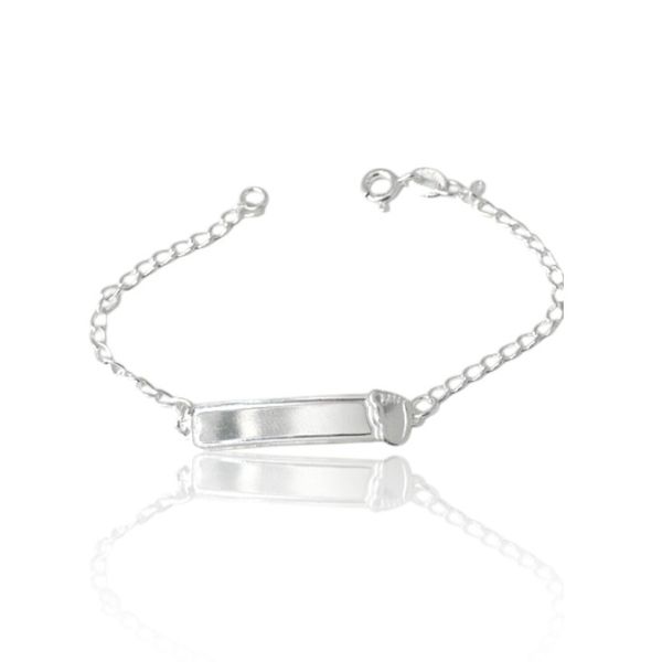 PULSEIRA INFANTIL PLACA PE PRATA 925