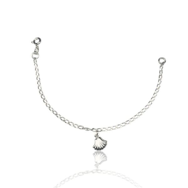 PULSEIRA INFANTIL CONCHA DUPLA FACE PRATA 925