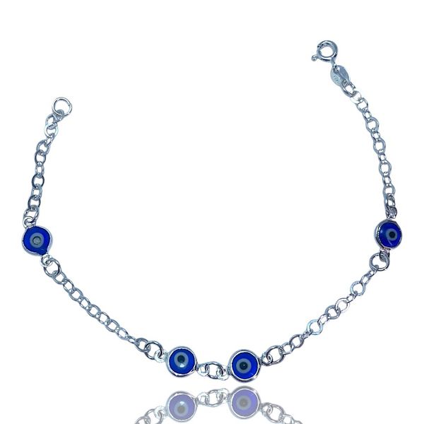 PULSEIRA 4 OLHO GREGO PRATA 925