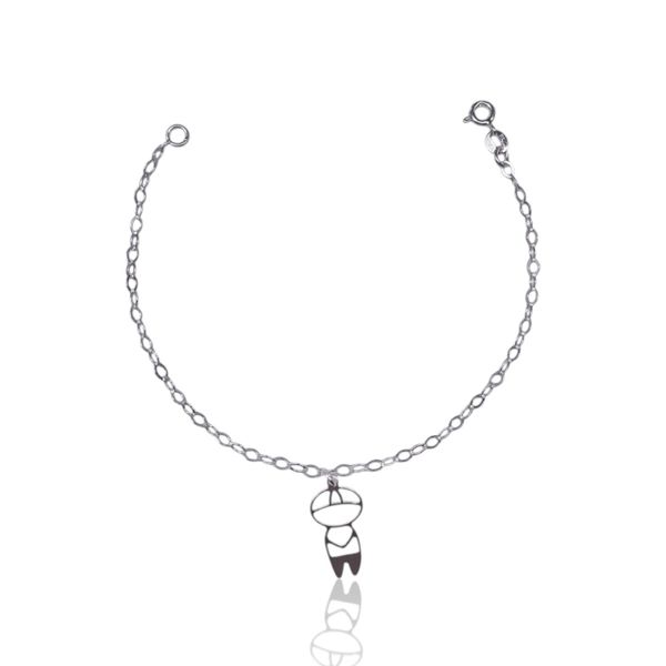 PULSEIRA MENINO VAZADA PRATA 925