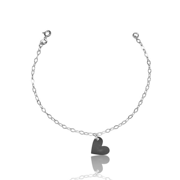 PULSEIRA INFINITO CORACAO PERSONALIZAVEL PRATA 925