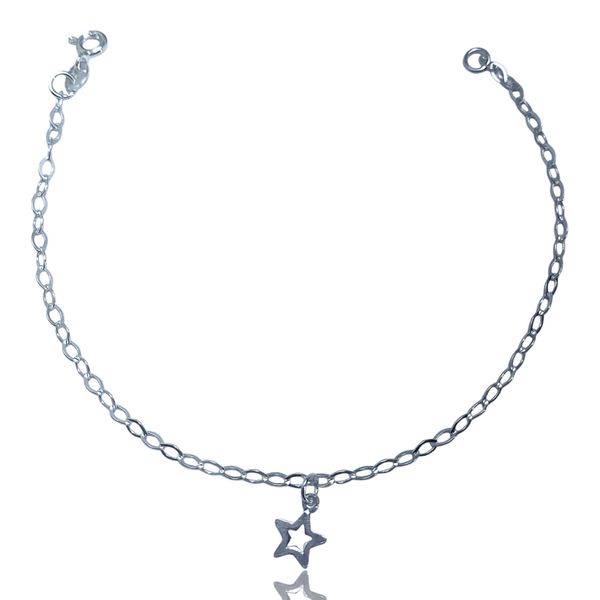 PULSEIRA ESTRELA LISA PRATA 925