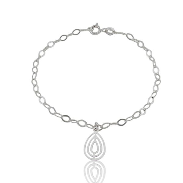 PULSEIRA GOTA VAZADA PRATA 925