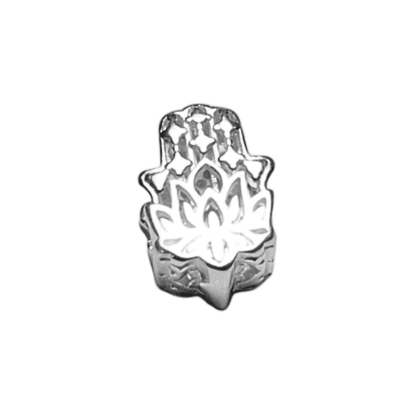 BERLOQUE SEPARADOR MAO DE FATIMA FLOR DE LOTUS PRATA 925