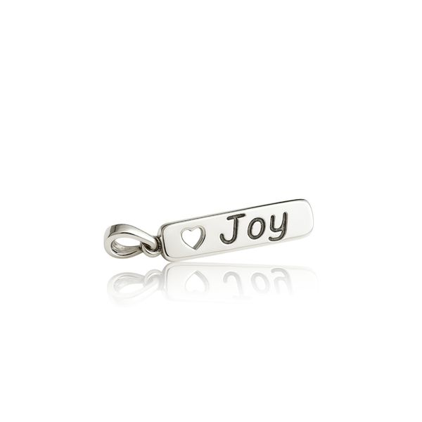 PINGENTE JOY NA PLACA RETANGULAR