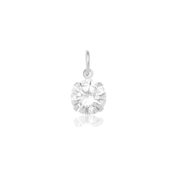 PINGENTE PONTO DE LUZ REDONDO ZIRCONIA 4MM
