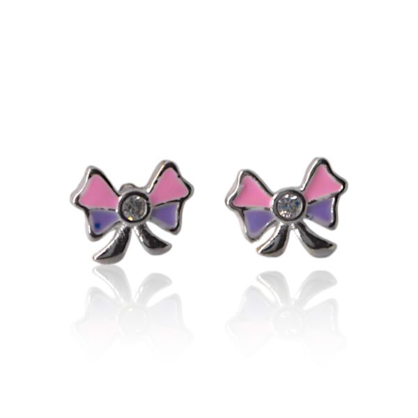 BRINCO INFANTIL BORBOLETA COLORIDA COM ZIRCONIA