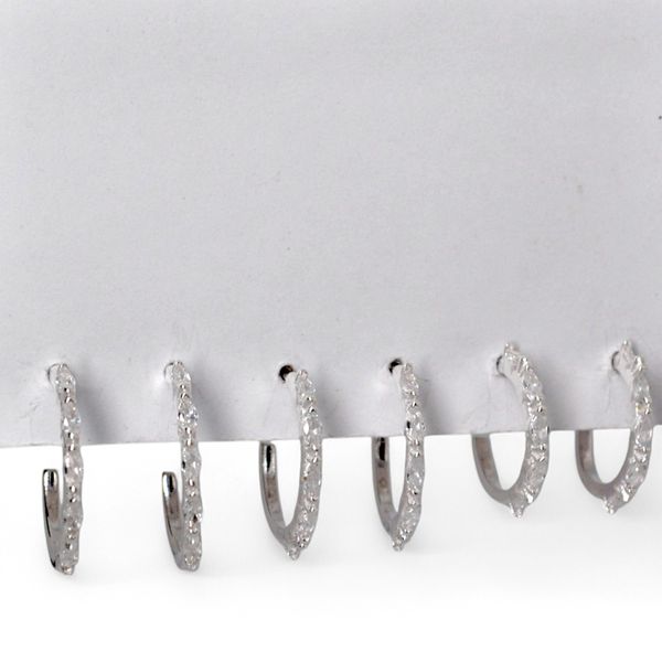 TRIO MEIA ARGOLA ZIRCONIA NAVETE