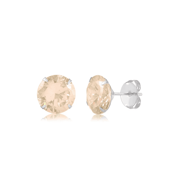 BRINCO ZIRCONIA REDONDO NUDE 6MM