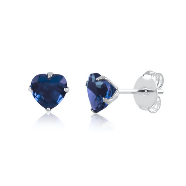 BRINCO ZIRCONIA CORACAO AZUL 6MM