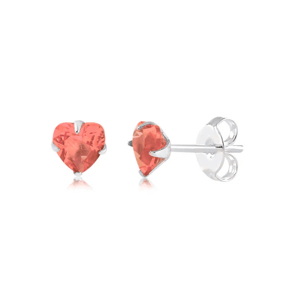 BRINCO ZIRCONIA CORACAO VERMELHO 5MM