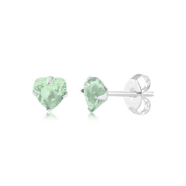 BRINCO ZIRCONIA CORACAO VERDE CLARO 5MM