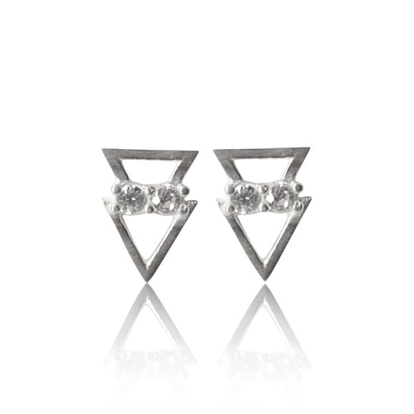 BRINCO TRIANGULO DUPLO COM ZIRCONIA