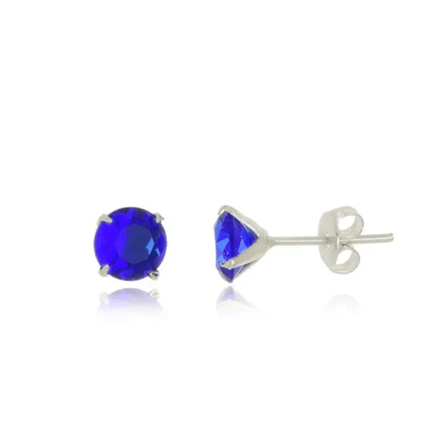 BRINCO ZIRCONIA REDONDO AZUL 5MM