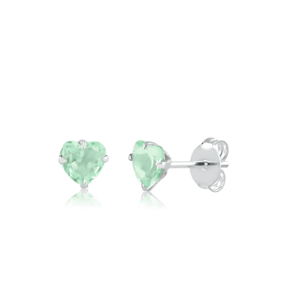 BRINCO ZIRCONIA CORACAO VERDE CLARO 4MM