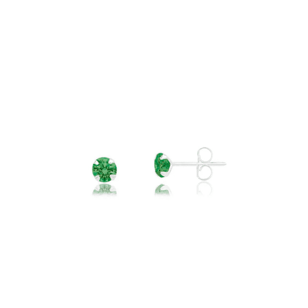 BRINCO ZIRCONIA REDONDO VERDE 2MM