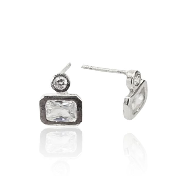 BRINCO RETANGULAR COM ZIRCONIA