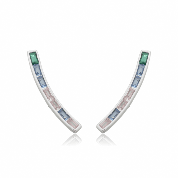 BRINCO EAR CUFF RETANGULAR COLORIDO