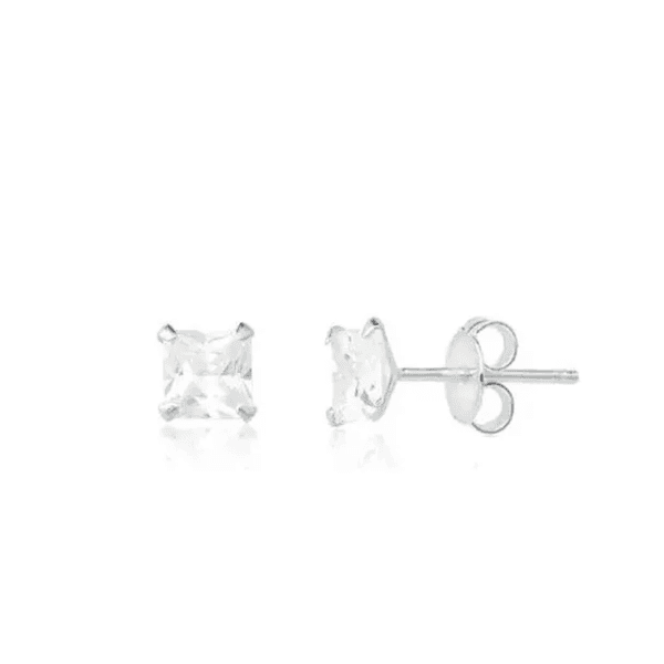 BRINCO ZIRCONIA QUADRADO 8MM
