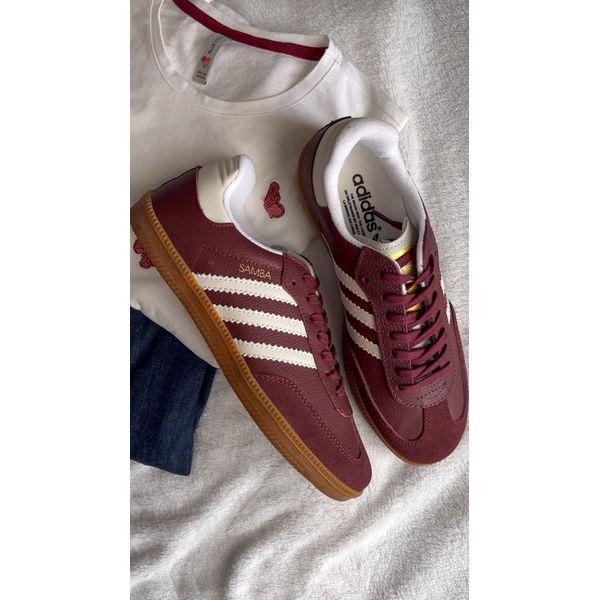  Adidas OG Samba Bordô- COURO