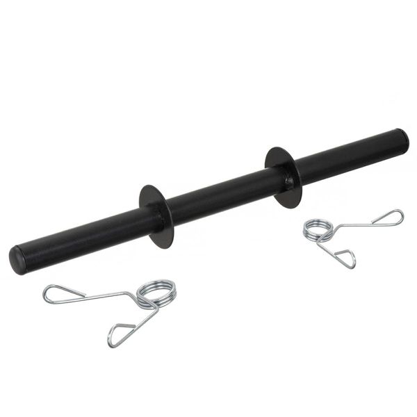 Barra 40cm Par Halteres Com Presilhas Sem Anilha