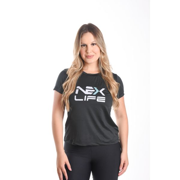 Camiseta Babylook Dry Fit Nexlife - Preto