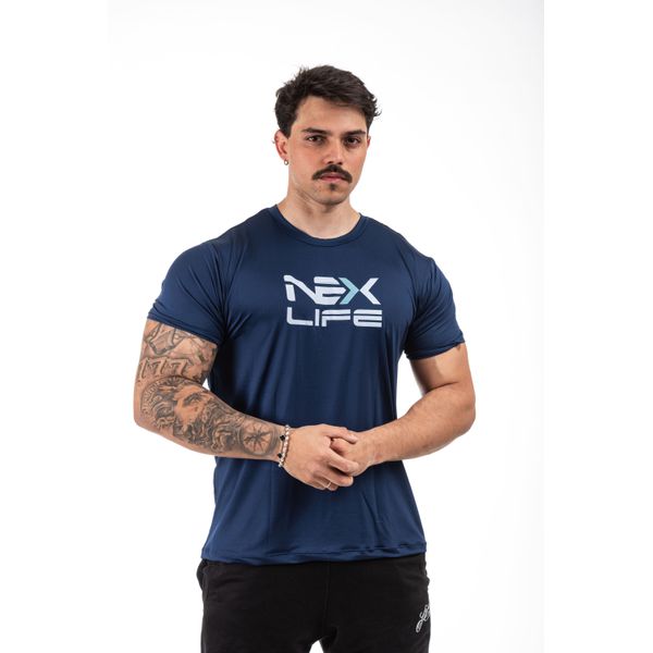 CAMISETA TRADICIONAL DRY, MASC. AZUL MARINHO
