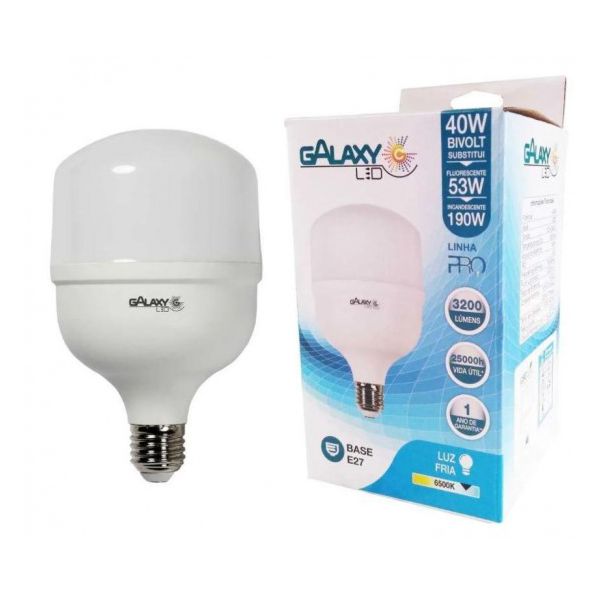 LÂMPADA BULBO LED ALTA POTÊNCIA 40W 6500K BIVOLT