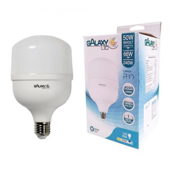 LÂMPADA BULBO LED ALTA POTÊNCIA 50W 6500K BIVOLT