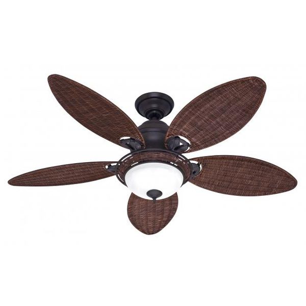 Ventilador de Teto Caribbean Breeze Bronze Antigo Vime Escuro