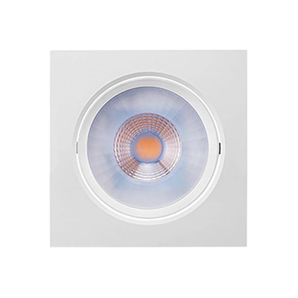 Spot Embutir Quadrado LED Integrado Branco Brilia 3W - 2700K