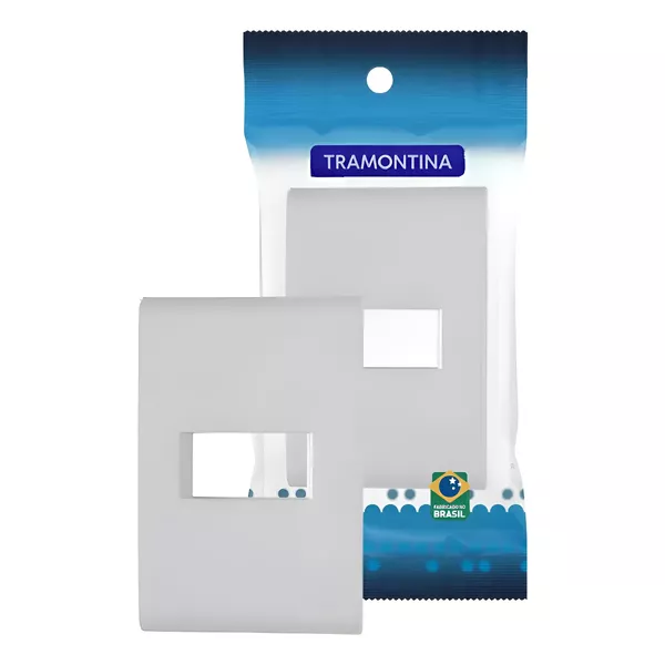PLACA 4X2 1 MOD. HORIZONTAL LIZ TRAMONTINA BRANCA 