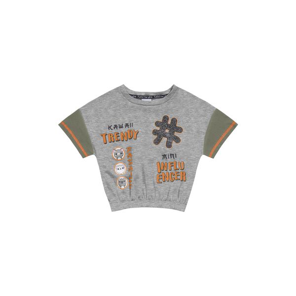 Blusa Fakini Infantil Feminina 4 ao 10 - Cinza