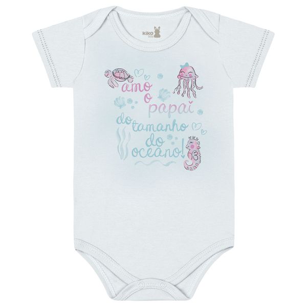 Body Kiko Baby Bebê Feminino RN ao G - Frase Papai