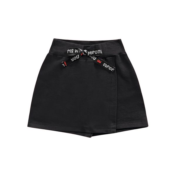 Short Saia Fakini Infantil Feminino 4 ao 10 Preto