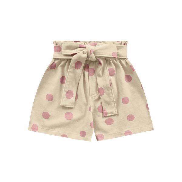 Short Fakini Infantil Feminino 4 ao 10 Creme