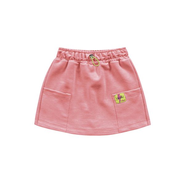 Short Saia Fakini infantil Feminino 4 ao 10 - Rosa Fluorescente