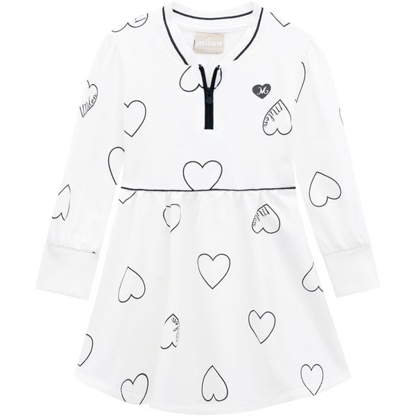 Vestido Manga Longa Moletinho Infantil Feminino Milon Tamanho 4 ao