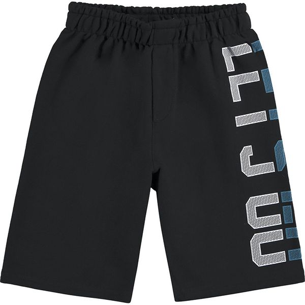 Bermuda Kyly Moletinho Infantil Masculina 1-2-3 Preta