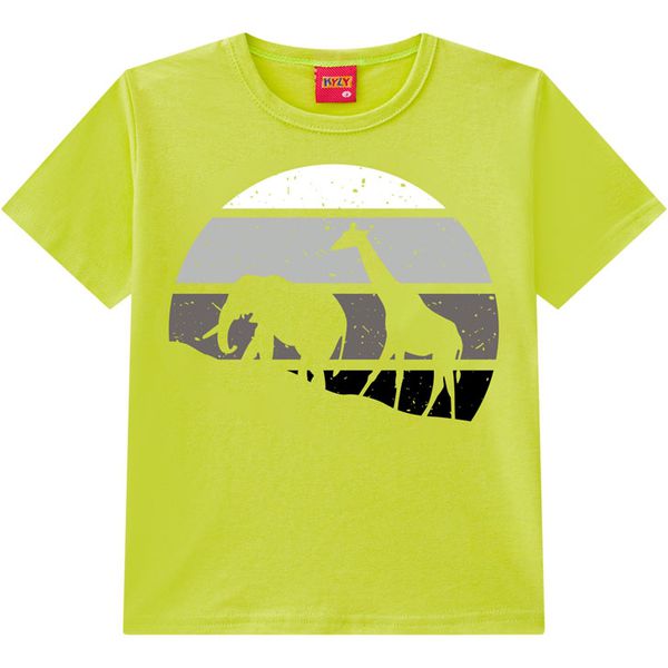 Camiseta Kyly Infantil Masculina 4-6-8 - Verde Limão 