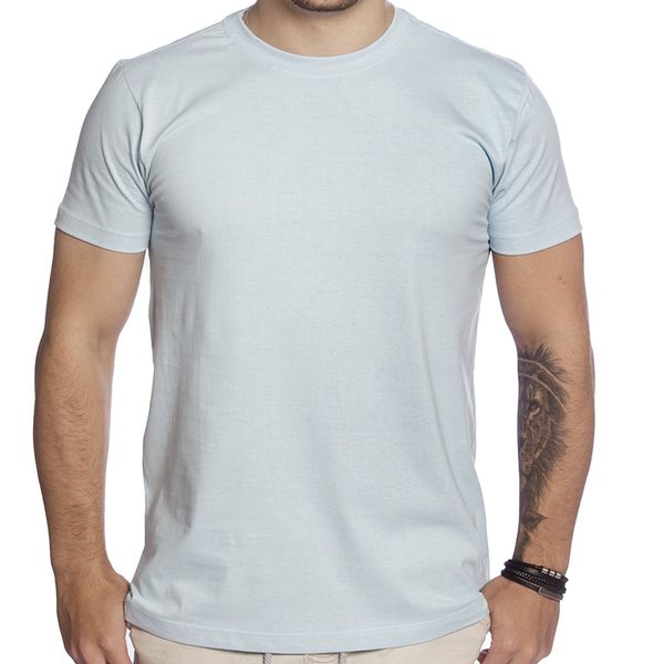 Camiseta Manga Curta Branca 100% Algodão para Masculino em